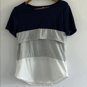 5/$30 Navy Maternity Nursing Top